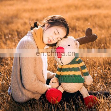 Yarncrafts Christmas elk toy Amigurumi Stuffed Animal Handmade Crocheted Toy