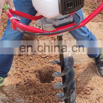 Earth auger drilling machine price india manual portable hand land digging