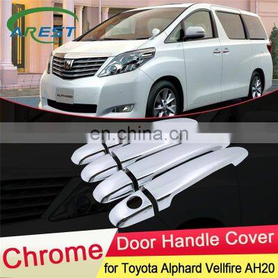 for Toyota Alphard Vellfire 2008 2009 2010 2011 2012 2013 2014 AH20 Chrome Door Handle Cover Trim Car Cap Stickers Accessories