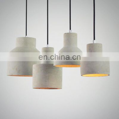 Industrial Cement Pendant Light American Style Decorative Hanging Lamp