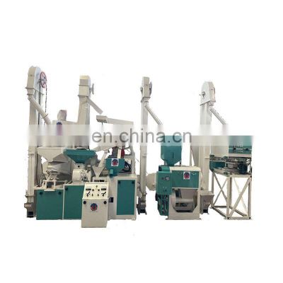 Bright rice color combined mini rice huller milling machine rice mill plant complete set for sale