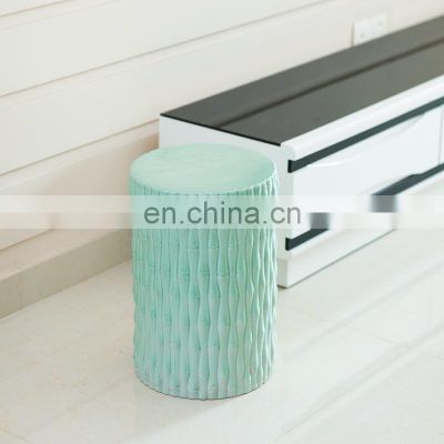 High Temperature burning Light Green Glazed Chinese Ceramic Garden Drum Stool