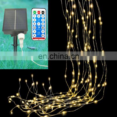 300L Solar Power Lights Christmas decoration Led Cascade String Lights Fairy Twinkle Lights With Remote Control
