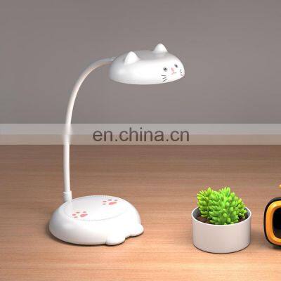 360 Flexible Neck Led Table Book Reading Light With USB Rechargeable Cable Gooseneck Dimming Touch Desk Lamp For Kids