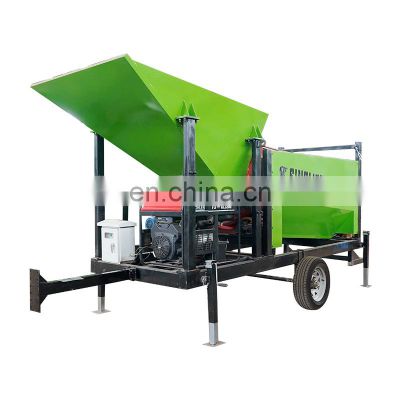 Mini wheeled sand rubber topsoil and compost operations mobile trommel screen with conveyor small rotary trommel drum screen