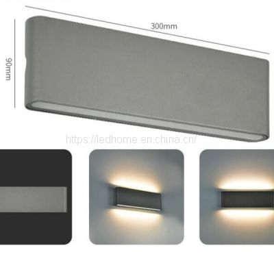Modern Grey LED Outdoor Wall Lights (18W)