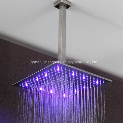 Concealed LED square shower head with shower arm shower mixer 304 stainless steel showerhead