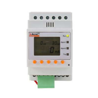 Acrel ASJ10L LD1A Din Rail A Type Earth Leakage LCD Display AC DC85 265V Residual Current Relay 2 Relay Output For Data Room