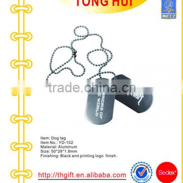 Nickel free hang dog tag/necklace w/printing logo