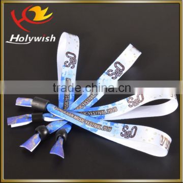 Heat transfer printing wristbands with plastic lock for party or concert