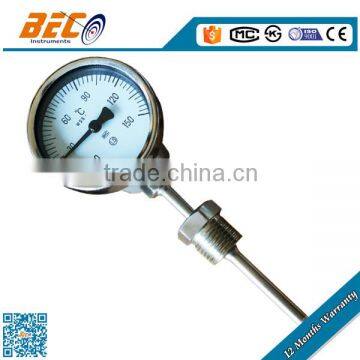 Bottom connection industrial thermometer boiler temperature gauge