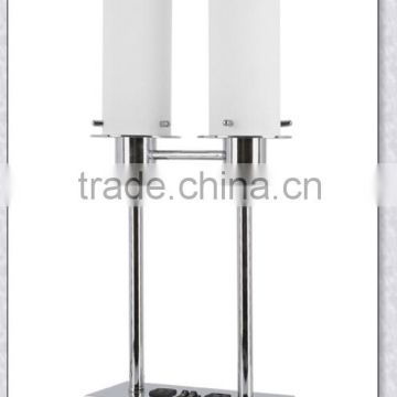 UL Approved Hotel Room Chrome finish and frosted glass Hotel Bedside Lamp With On/Off Base Switch XC-H020