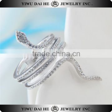 Hot sell knuckle 925 sterling silver antique snake ring