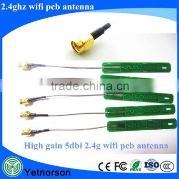 HOT Selling Customizable 5dBi 2.4G 5.8G Dual band Wifi Internal PCB Antenna with IPEX connector