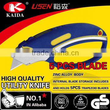 Heavy Duty Utility Cutter Knife With 5 PCS Spare Blades