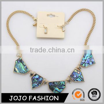Fashion jewelry sets gold chain mood druzy natural stone jewelry set