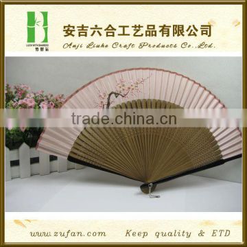 Japanese style foldable hand bamboo fan