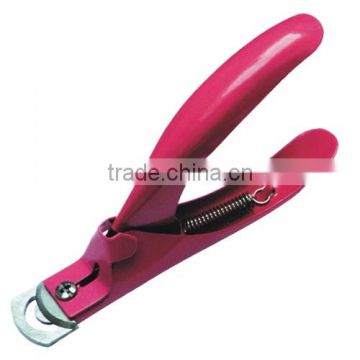 Acrylic Nail Cutter Rose Pink Powder Coated For Plastic Nails 12cm
