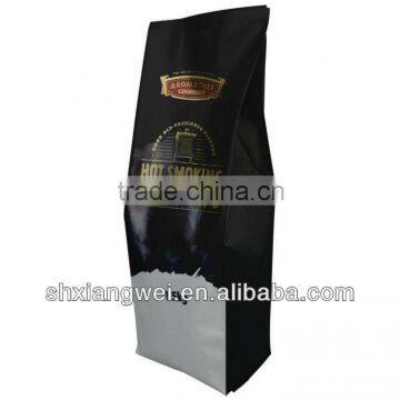 side gusset coffee packaging bags with degassing valves