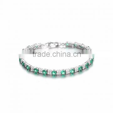 alibaba china wholesale 925 silver gemstone bracelet SBP011W