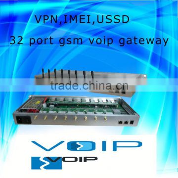 Main product 32 channels voip gsm gateway with vpn support and imei change,sale well