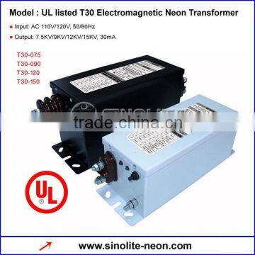 UL Listed T30 Series Electromagnetic Neon Transformer