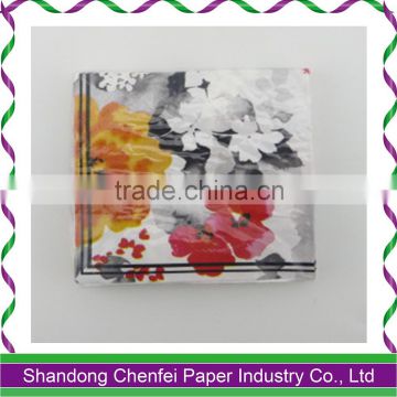 2016 New Product Custom Flower Printed Paper Napkin for BBQ