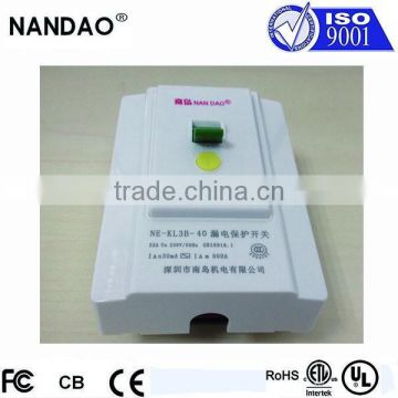2016 Safety Residual Current Circuit Breaker Leakage Protection Switch/ Control Switch