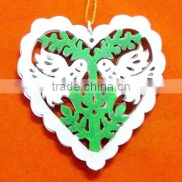 Beautiful christmas decoration handmade metal heart