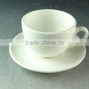 Stock Hot wholesale cheap restaurant white ceramic porcelain coffee cup and saucer
