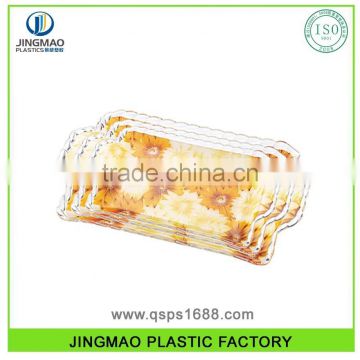 fancy 3PC Plastic Snack serving Tray Set