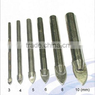 Construction Carbide tip steel shank glass drill tool parts