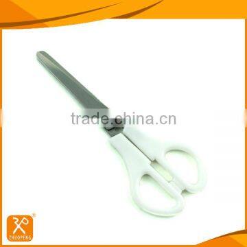 Plastic handle office paper cutting scissors