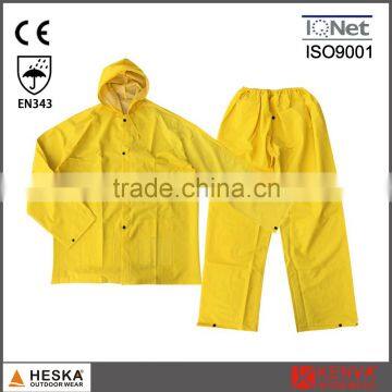 Best selling 0.3m polyester raincoat waterproof uniform PVC rain suit