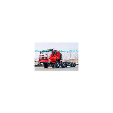 Green 336HP 371HP 60 Ton Semi Trailer Truck with 8x8 Wheel Drive , EURO II Standard