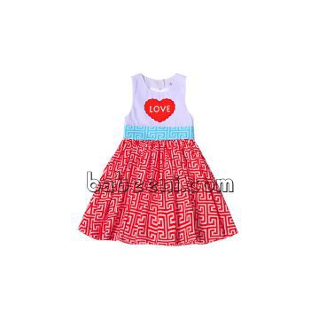 Pretty heart appliqued cut out dress for Valentine - DR 2409
