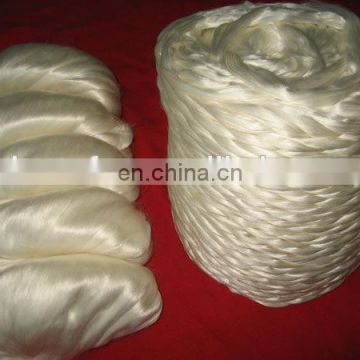 Chinese 100% tussah silk fiber tops
