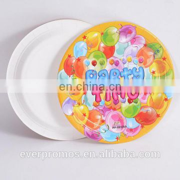 New Product Free Sample Food Paper Materia/Balloon Party Time Paper Plates Spplier