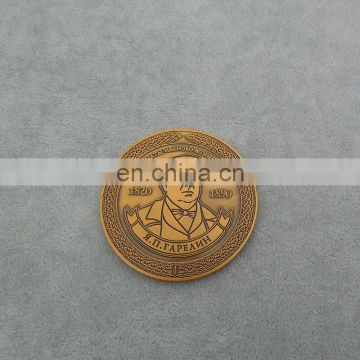 2017 customized antique gold metal coin as souvenir gift