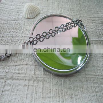 Zinc alloy metal compact mirror with beautiful design