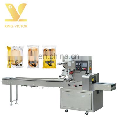 Factory price automatic bagels manual bread horizontal packing machine