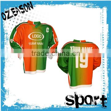 oem design sublimation ice hockey jersey set with pants and shirts for team competition                        
                                                                                Supplier's Choice