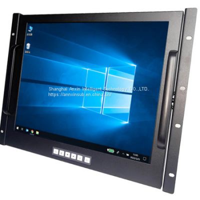 Rackmount monitor with 19 inch LCD HDMI VGA and AV BNC options for industrial computer system