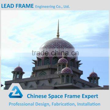 National characteristics good quality steel structure mosque dome