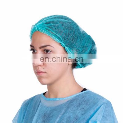 Degradable Bouffant Cap Disposable Surgical Nurse Cap with Single Elastic or Double Elastic for Hospital
