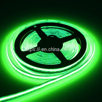 New 2024 Fashion 12W/M PCB 10MM Green LED Strip Light Landscape Decoration Lighting LED Strip COB