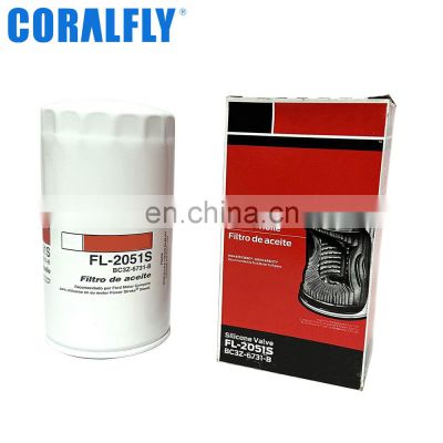 Coralfly BC3Z6731B P502503 LF17494 SO 10113 Oil Filter FL2051S FL2051 for Motorcraft (LF2051S) Lube Filter
