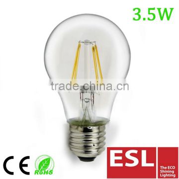 2016 New item LED Filament led Bulb 3.5w A60 E27 3.5W 230v led globe bulb