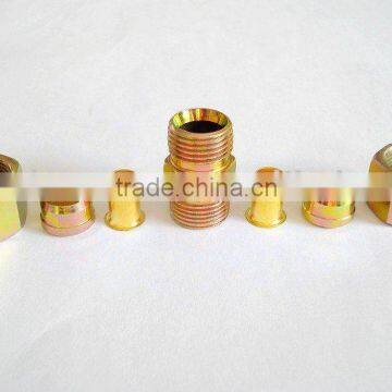nylon hose fitting (nuts, cutting-ferrule, core), seven pieces together