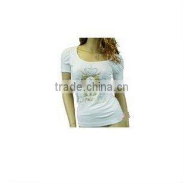 Women Silk Screen Printing T-Shirt